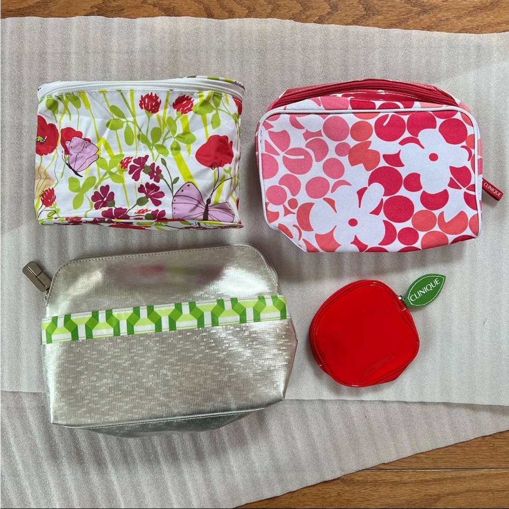 Set of 4 Clinique Cosmetic Bags